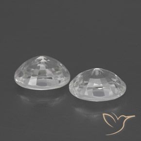 Zircon Gemstones in 7 x 5 mm (calibrated) Size for Sale, Zircon Stones in White Color