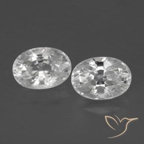3.07 ct White Zircon, 7.2 x 5.1 mm Oval Cut From Cambodia, Photo A