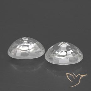 Zircon Gemstones in 7 x 5 mm (calibrated) Size for Sale, Zircon Stones in White Color
