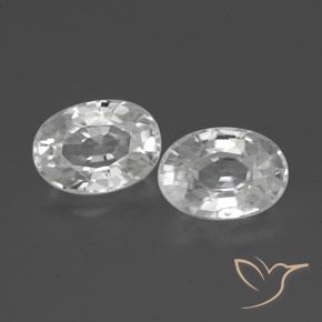 2.80ctw Natural White Zircon, Oval, VVS