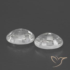 Zircon Gemstones in 7 x 5 mm (calibrated) Size for Sale, Zircon Stones in White Color