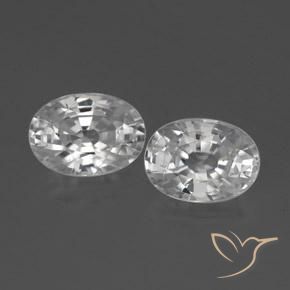 2.73ctw Natural White Zircon, Oval, VVS