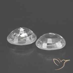Zircon Gemstones in 7 x 5 mm (calibrated) Size for Sale, Zircon Stones in White Color