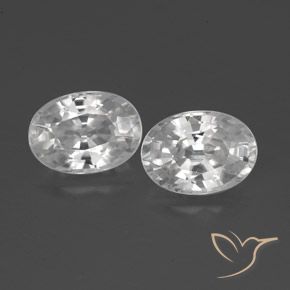 2.68ctw Natural White Zircon, Oval, VS