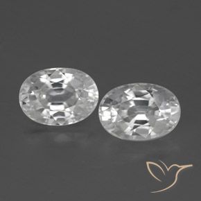 2.84ctw Natural White Zircon, Oval, VS