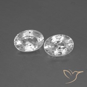 2.61ctw Natural White Zircon, Oval, VVS