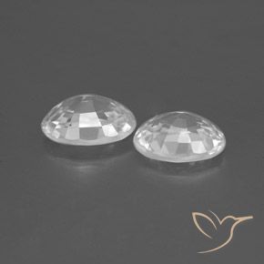 Zircon Gemstones in 7 x 5 mm (calibrated) Size for Sale, Zircon Stones in White Color
