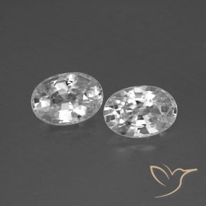 2.76ctw Natural Clear White Zircon, Oval, VS