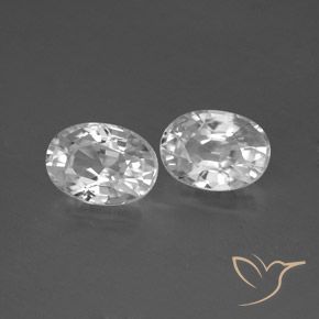 2.73 ctw White Zircon Stones, Natural Zircon in Oval Facet Shape for Sale