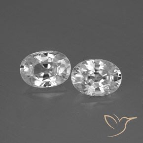 2.68ctw Natural Clear White Zircon, Oval, VS