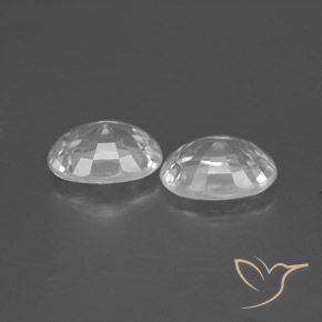Zircon Gemstones in 7.2 x 5.3 mm Size for Sale, Zircon Stones in Clear White Color