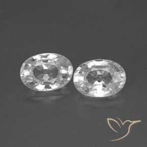 2.69ctw Natural White Zircon, Oval, VS
