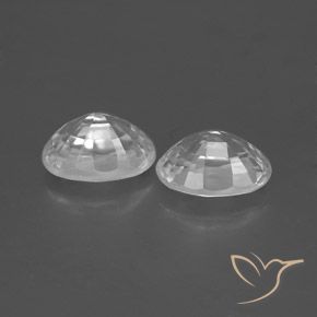 Zircon Gemstones in 7 x 5 mm (calibrated) Size for Sale, Zircon Stones in White Color