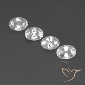 5.46ctw Natural White Zircon, Oval, VS