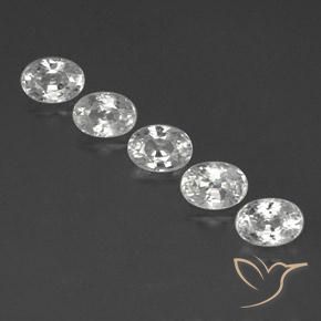 7.48ctw Natural Clear White Zircon, Oval, VVS-VS