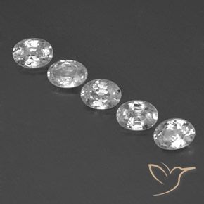 5.82ctw Natural White Zircon, Oval, VS