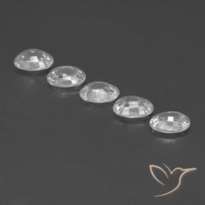 Zircon Gemstones in 7 x 5 mm (calibrated) Size for Sale, Zircon Stones in White Color