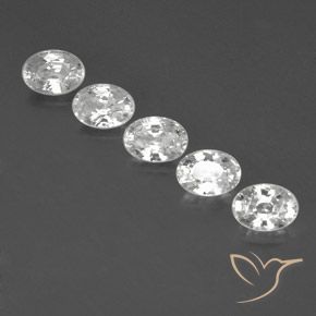 6.63ctw Natural White Zircon, Oval, VS