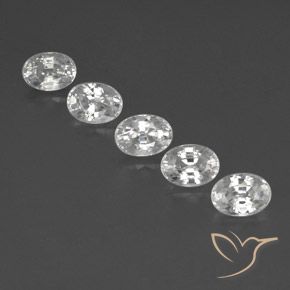 7.09ctw Natural White Zircon, Oval, VVS-VS