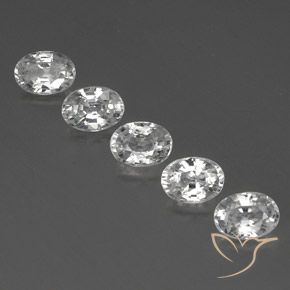 6.78ctw Natural White Zircon, Oval, VS