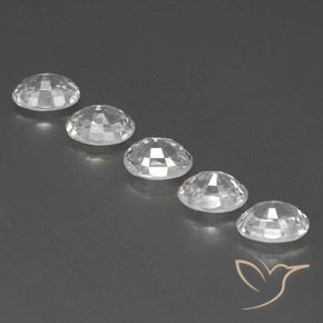 Zircon Gemstones in 6.7 x 5.5 mm Size for Sale, Zircon Stones in White Color