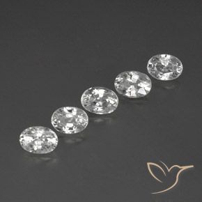 7.33ctw Natural White Zircon, Oval, VS