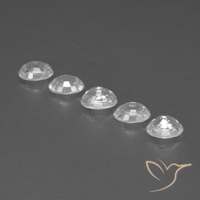 Zircon Gemstones in 7 x 5 mm (calibrated) Size for Sale, Zircon Stones in White Color
