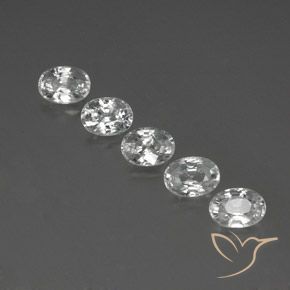 6.95ctw Natural Clear White Zircon, Oval, VS