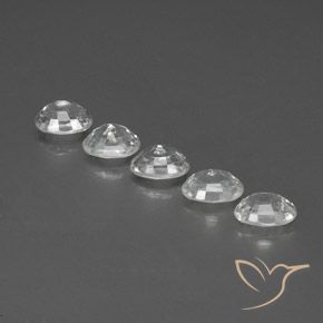 Zircon Gemstones in 7 x 5 mm (calibrated) Size for Sale, Zircon Stones in Clear White Color