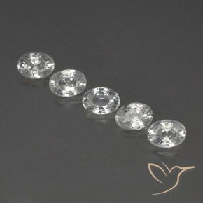 6.94ctw Natural White Zircon, Oval, VS