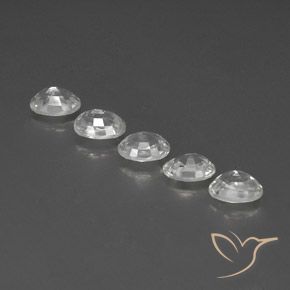 Zircon Gemstones in 7 x 5 mm (calibrated) Size for Sale, Zircon Stones in White Color