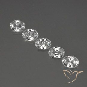 6.31ctw Natural Clear White Zircon, Oval, VVS-VS