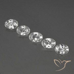 6.66ctw Natural Clear White Zircon, Oval, VVS-VS