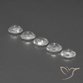 Zircon Gemstones in 7 x 5 mm (calibrated) Size for Sale, Zircon Stones in Clear White Color