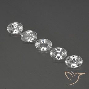 6.83ctw Natural Clear White Zircon, Oval, VS