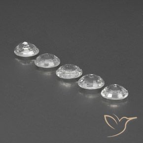 Zircon Gemstones in 7 x 5 mm (calibrated) Size for Sale, Zircon Stones in Clear White Color