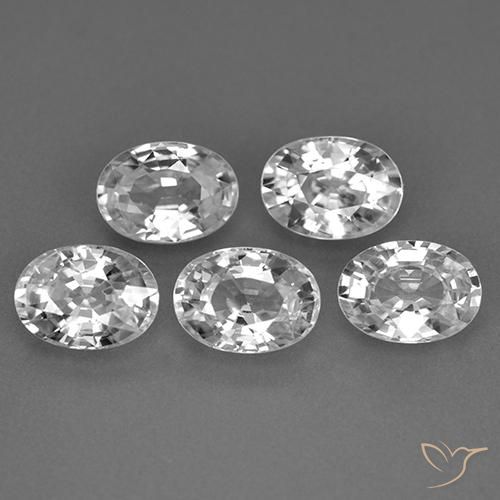 6.54ctw Natural Clear White Zircon, Oval, VS