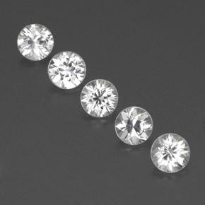 White Zircon Gem - 0.6ct Diamond-Cut (ID: 356924)