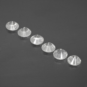 Zircon Gemstones in 4.6 mm Size for Sale, Zircon Stones in White Color