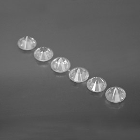 Zircon Gemstones in 4.6 mm Size for Sale, Zircon Stones in White Color