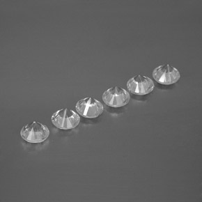Zircon Gemstones in 4.6 mm Size for Sale, Zircon Stones in White Color