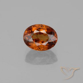 2.03ct Natural Dark Orange Zircon, Oval, VVS-VS