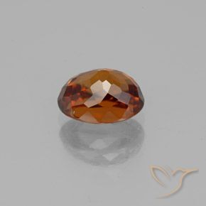 Zircon Gemstone in 7.6 x 5.9 mm Size for Sale, Zircon Stone in Dark Orange Color