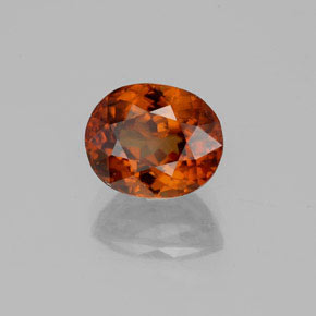 2.77 ct Orange Zircon Stone, Natural Zircon in Oval Facet Shape for Sale