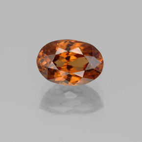Красновато-оранжевый Циркон Камень - 2.5ct Фасетный Овал (ID: 357127)