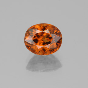 2.48 ct Orange Zircon Gemstone, Zircon Gem in Oval Facet Shape for Sale.