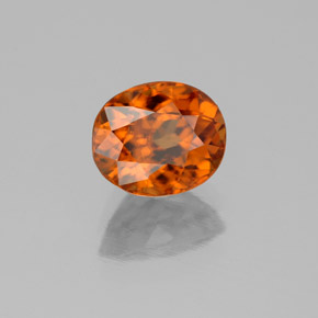 2.48 ct Orange Zircon Stone, Natural Zircon in Oval Facet Shape for Sale