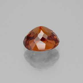 Zircon Gemstone in 7.9 x 6.6 mm Size for Sale, Zircon Stone in Amber Orange Color