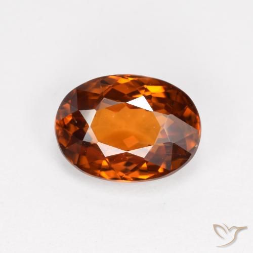 Красновато-оранжевый Циркон Камень - 2.2ct Фасетный Овал (ID: 357216)
