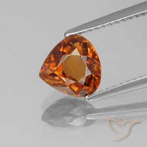 2.05ct Natural Reddish Orange Zircon, Pear Shape, VVS